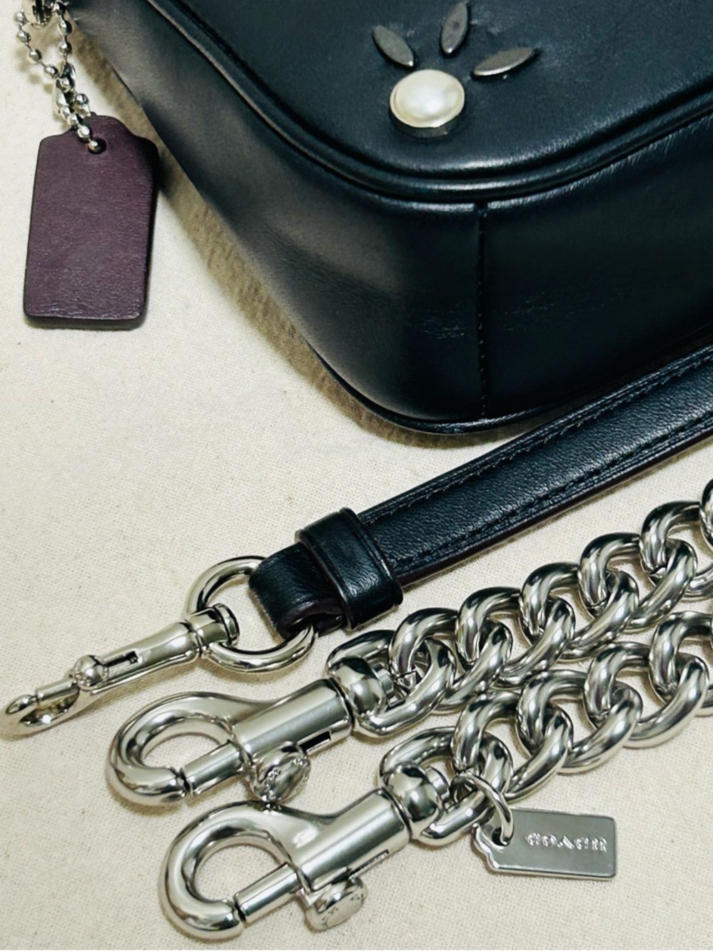 COACH Nolita “WANTED” Western Rivets Demi Shoulder Bag - Picture 10 of 14